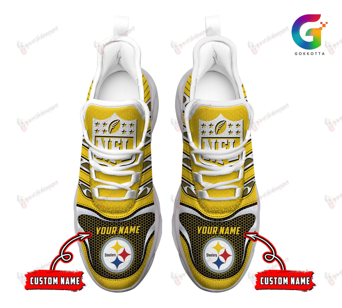 Pittsburgh Steelers Personalized MAX SOUL SHOES 234