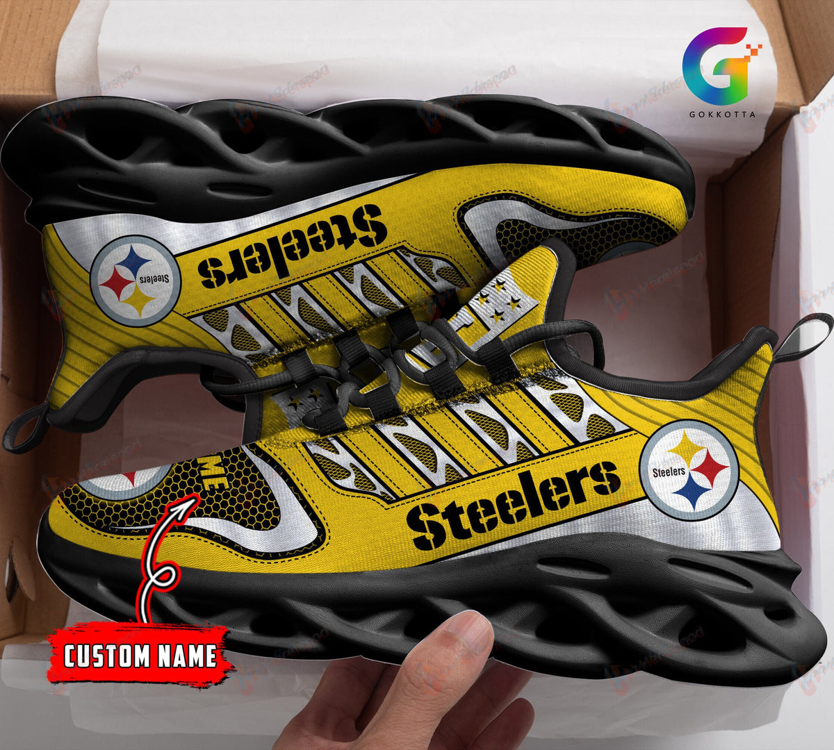 Pittsburgh Steelers Personalized MAX SOUL SHOES 234
