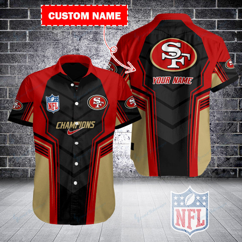 San Francisco 49ers Personalized Button Shirt BB339