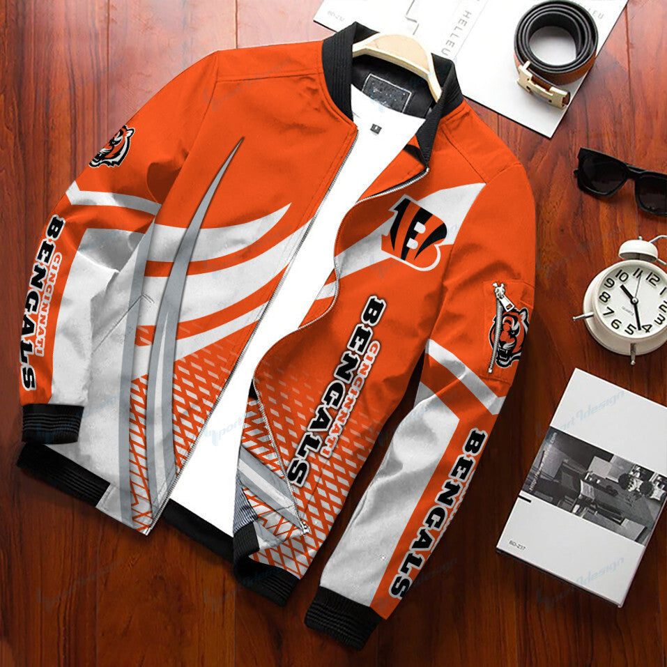 Cincinnati Bengals Personalized Bomber Jacket BG494