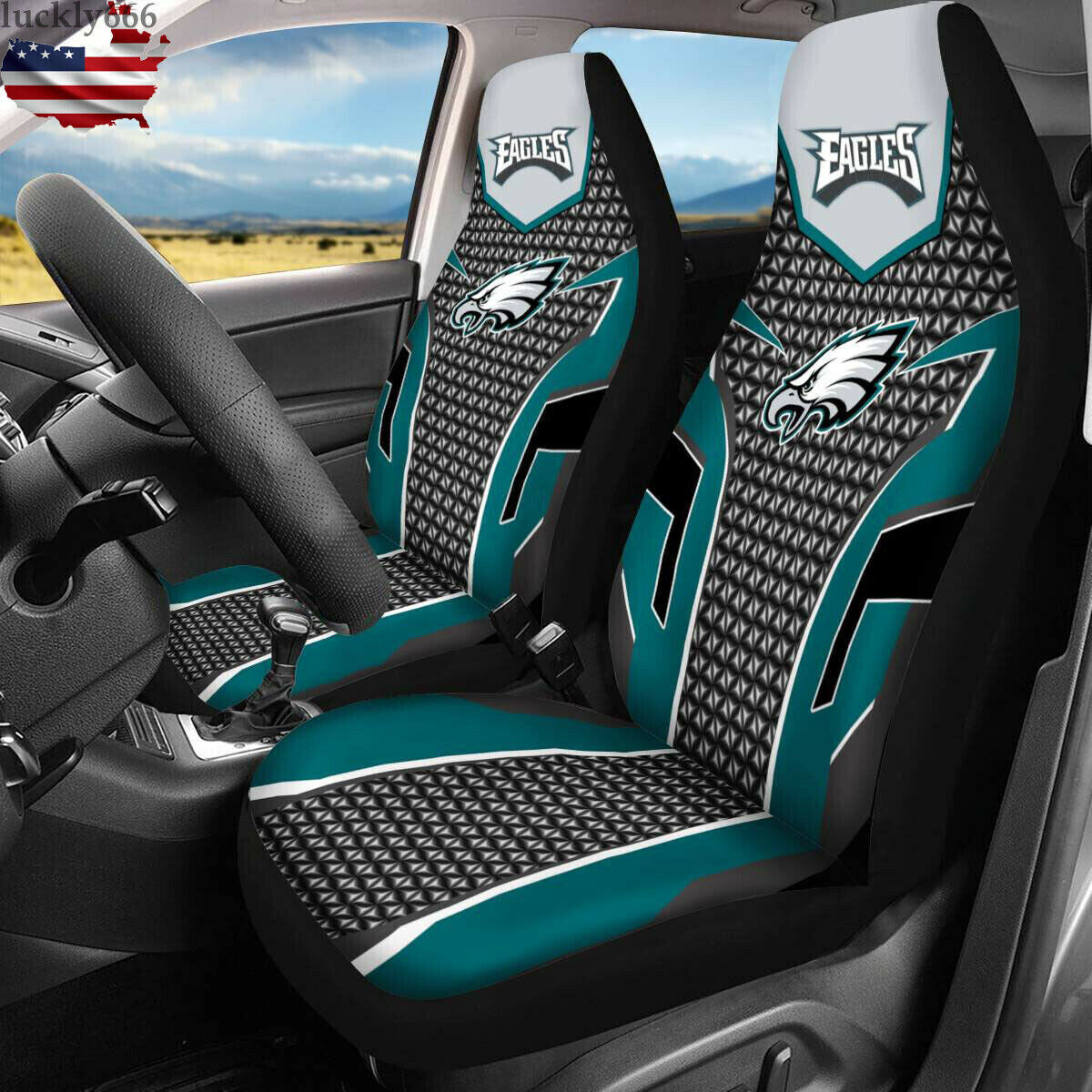 Philadelphia Eagles Car Seat Covers BG3899