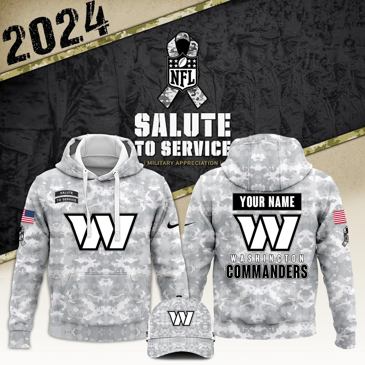 Washington Commanders Veterans Day Hoodie VTR4229