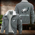 Philadelphia Eagles Men's Thickened Corduroy Jacket ANZANZTCJ026