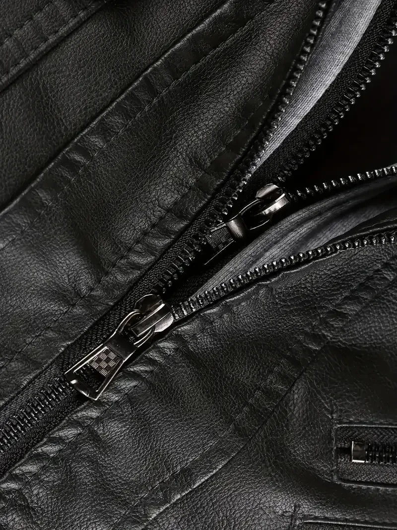 Premium & Ultra-Thick Leather Jacket with Fleece Hood - Washington Commanders VA2123