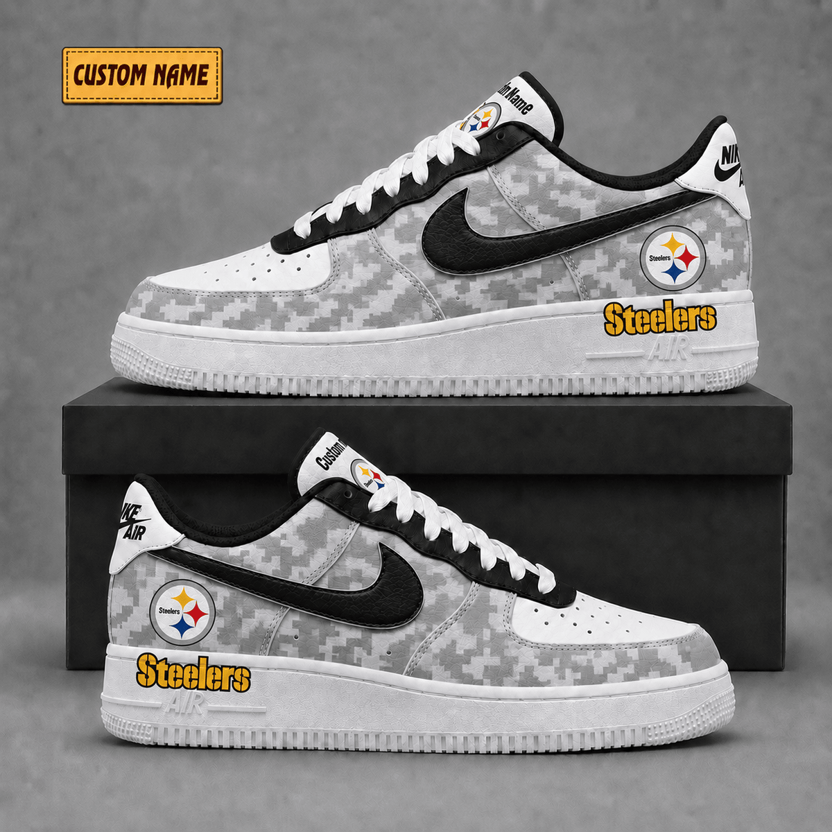 Pittsburgh Steelers | Premium NFL Fear The Team AF1 Sneakers - VA36221