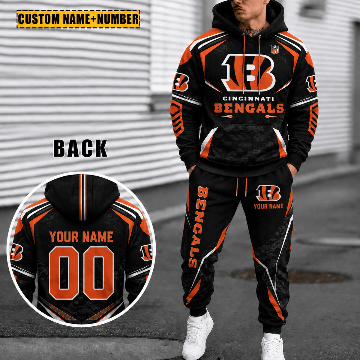Cincinnati Bengals Personalized Combo Sweatpants And Hoodie Gift For Fan VA1021