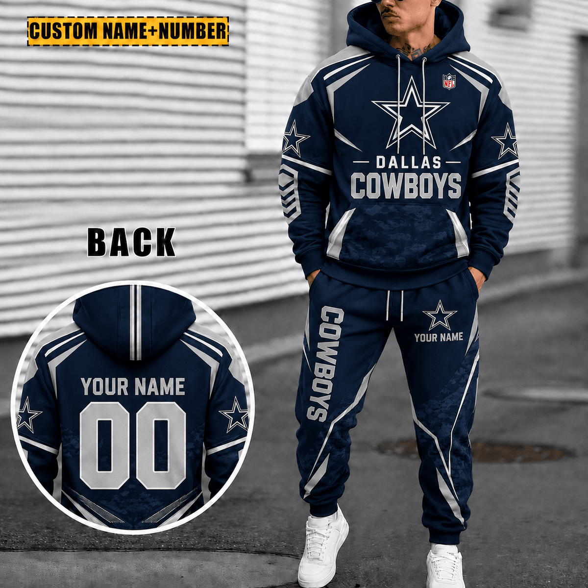 Dallas Cowboys Personalized Combo Sweatpants And Hoodie Gift For Fan VA1029