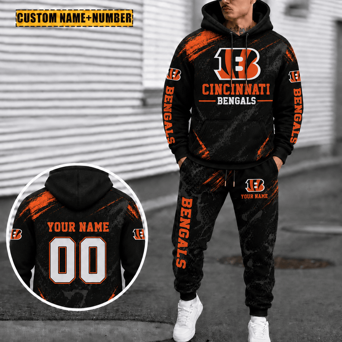 Cincinnati Bengals Personalized Combo Sweatpants And Hoodie Gift For Fan VA1053