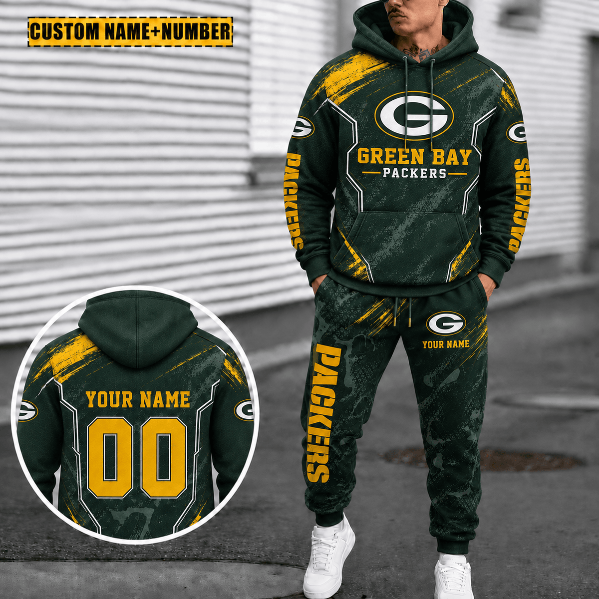 Green Bay Packers Personalized Combo Sweatpants And Hoodie Gift For Fan VA1059