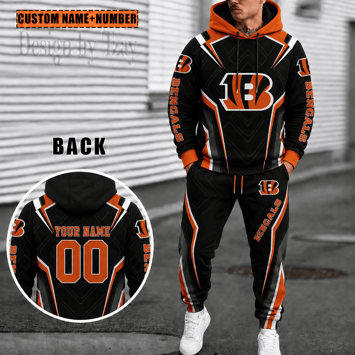 Cincinnati Bengals Personalized Combo Sweatpants And Hoodie Gift For Fan VA1091