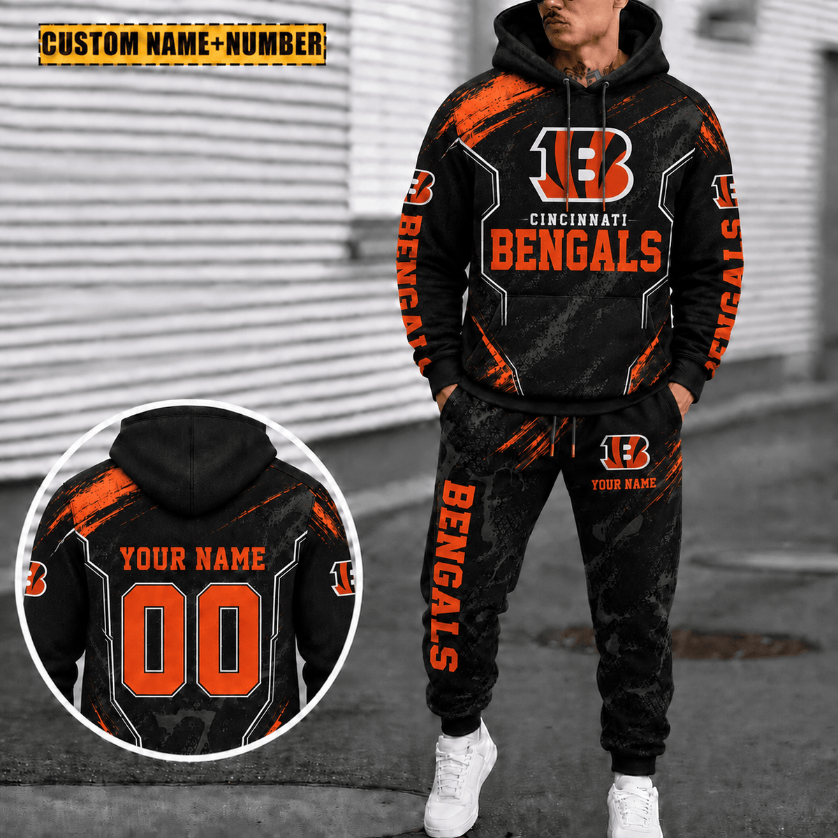 Cincinnati Bengals Personalized Combo Sweatpants And Hoodie Gift For Fan VAN3122