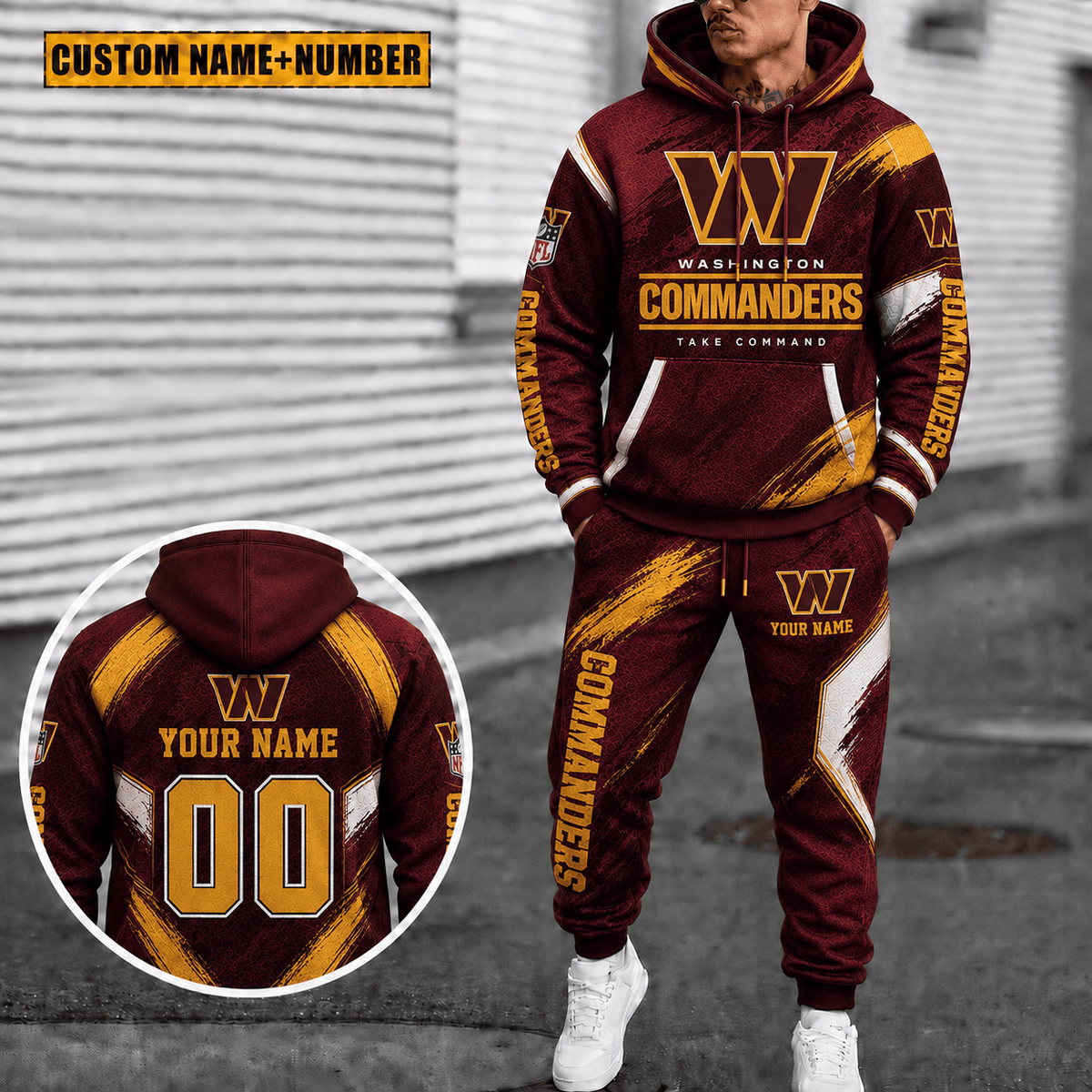 Washington Commanders Personalized Combo Sweatpants And Hoodie Gift For Fan VAN40036