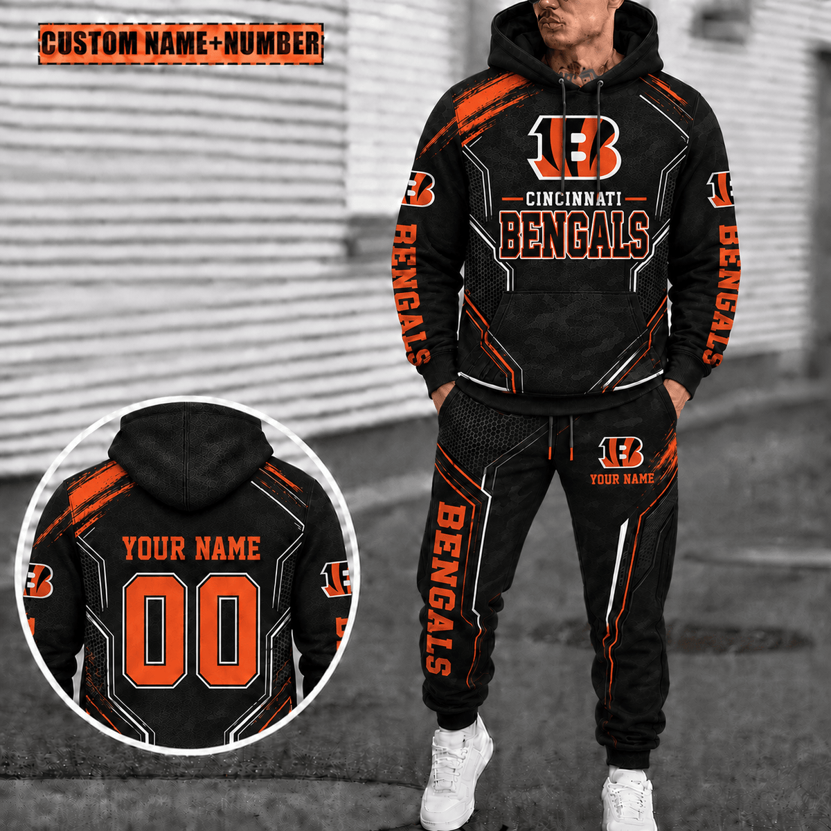 Cincinnati Bengals Personalized Combo Sweatpants And Hoodie Gift For Fan VAN5011