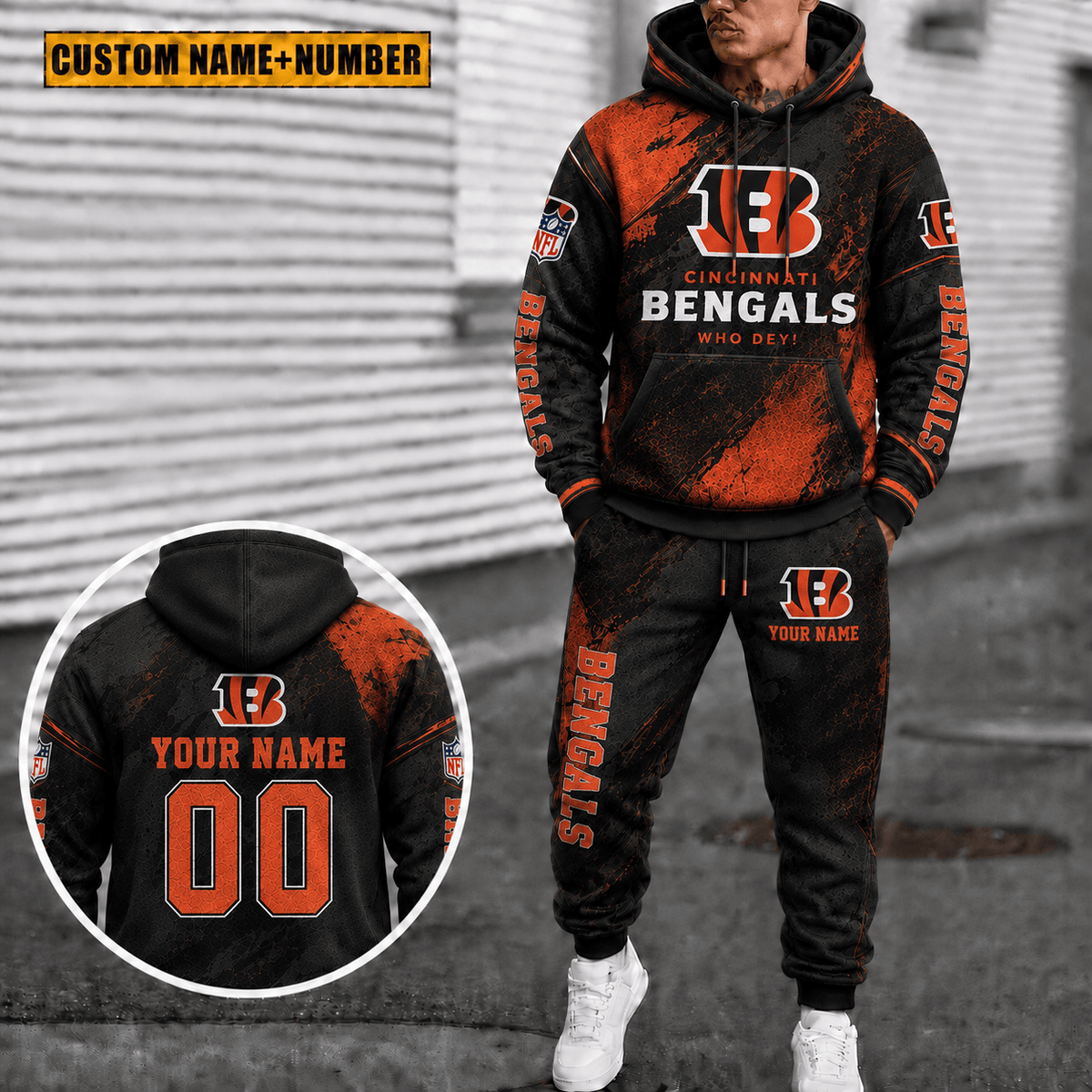 Cincinnati Bengals Personalized Combo Sweatpants And Hoodie Gift For Fan VAN6130