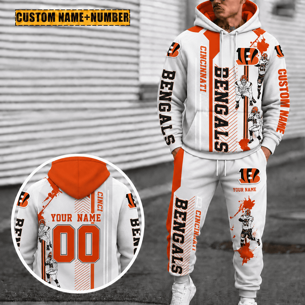 Cincinnati Bengals Personalized Combo Sweatpants And Hoodie Gift For Fan VAN91109