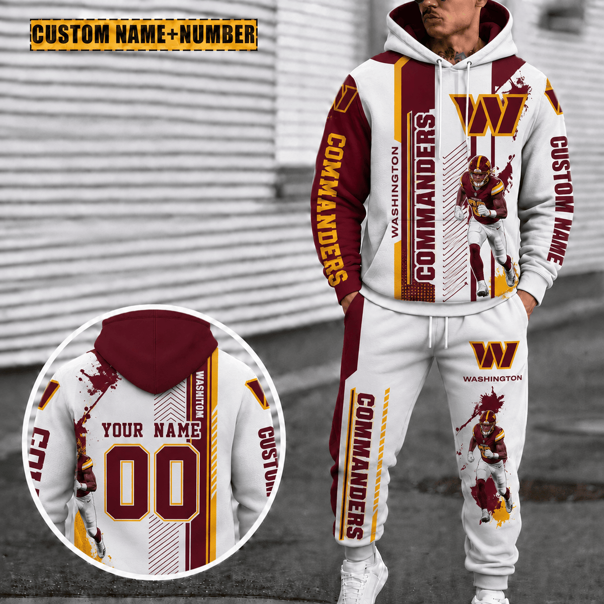 Washington Commanders Personalized Combo Sweatpants And Hoodie Gift For Fan VAN91117