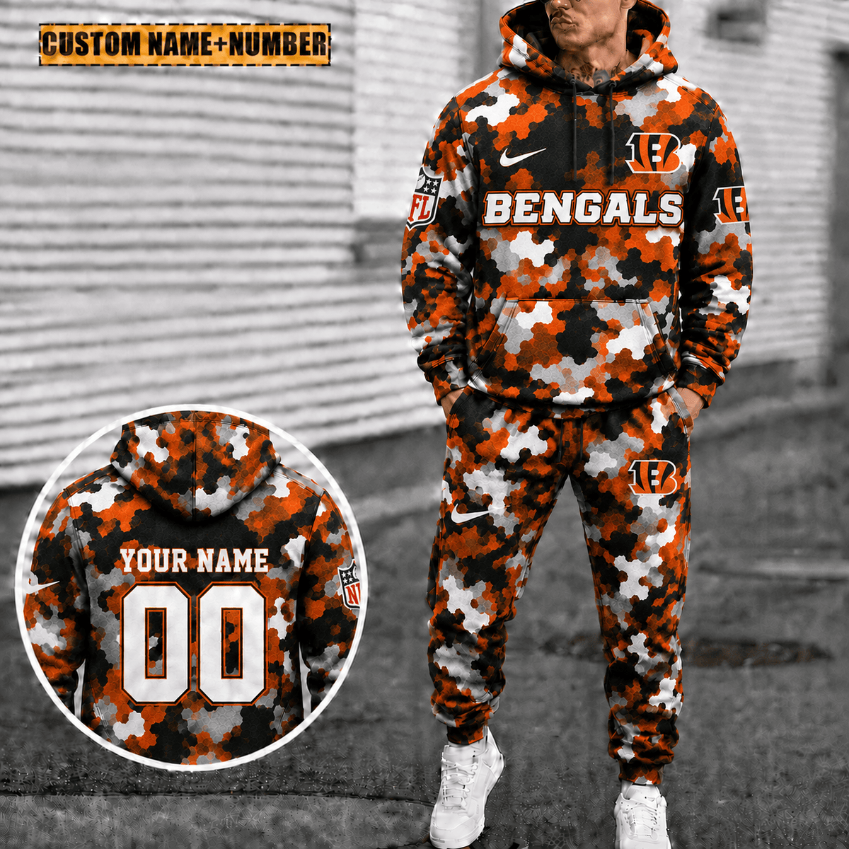 Cincinnati Bengals Personalized Combo Sweatpants And Hoodie Gift For Fan VAN4060