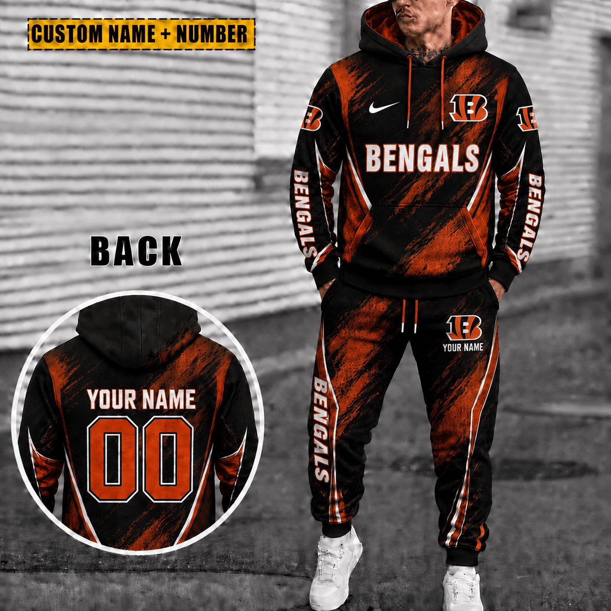 Cincinnati Bengals Personalized Combo Sweatpants And Hoodie Gift For Fan VAN6622