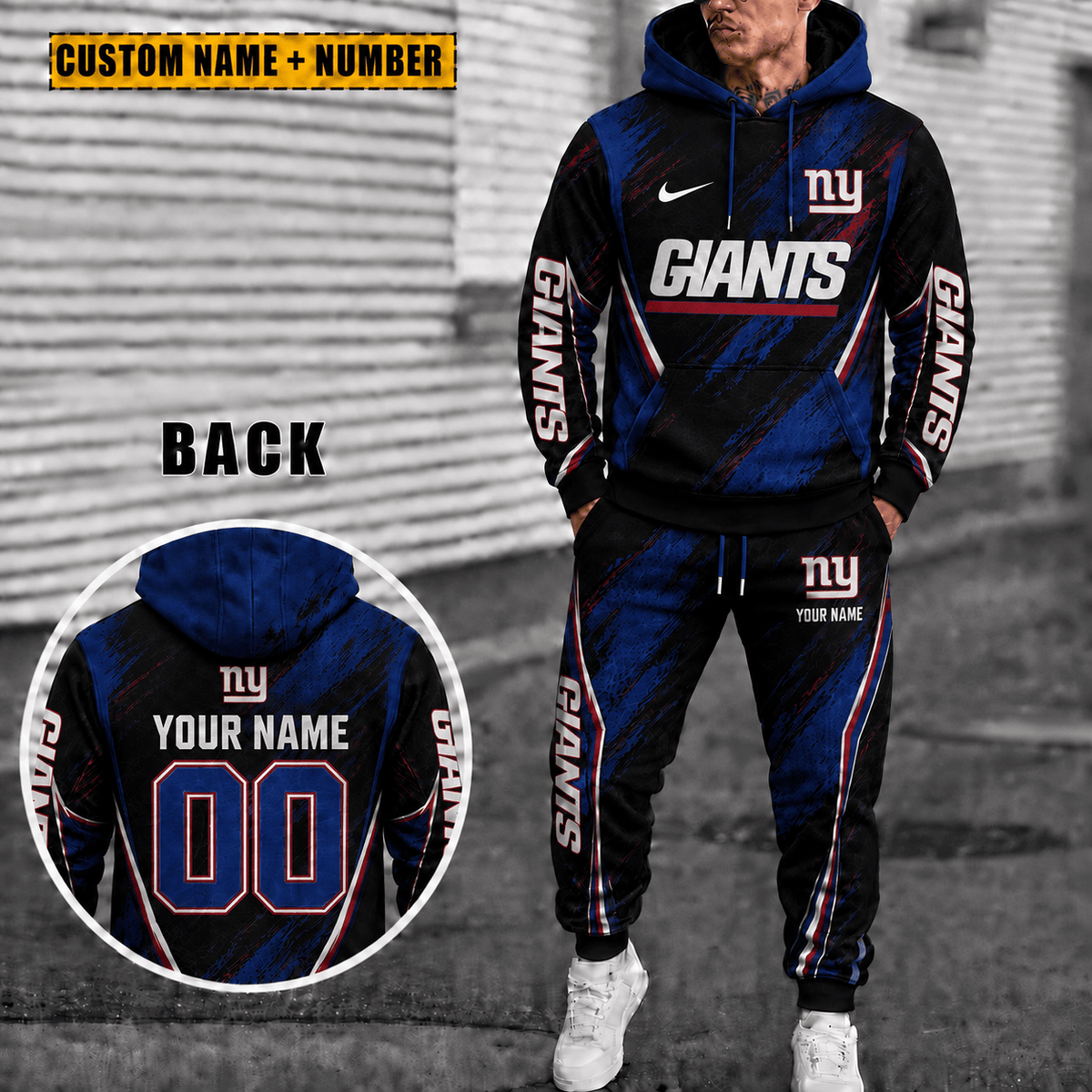 New York Giants Personalized Combo Sweatpants And Hoodie Gift For Fan VAN6629