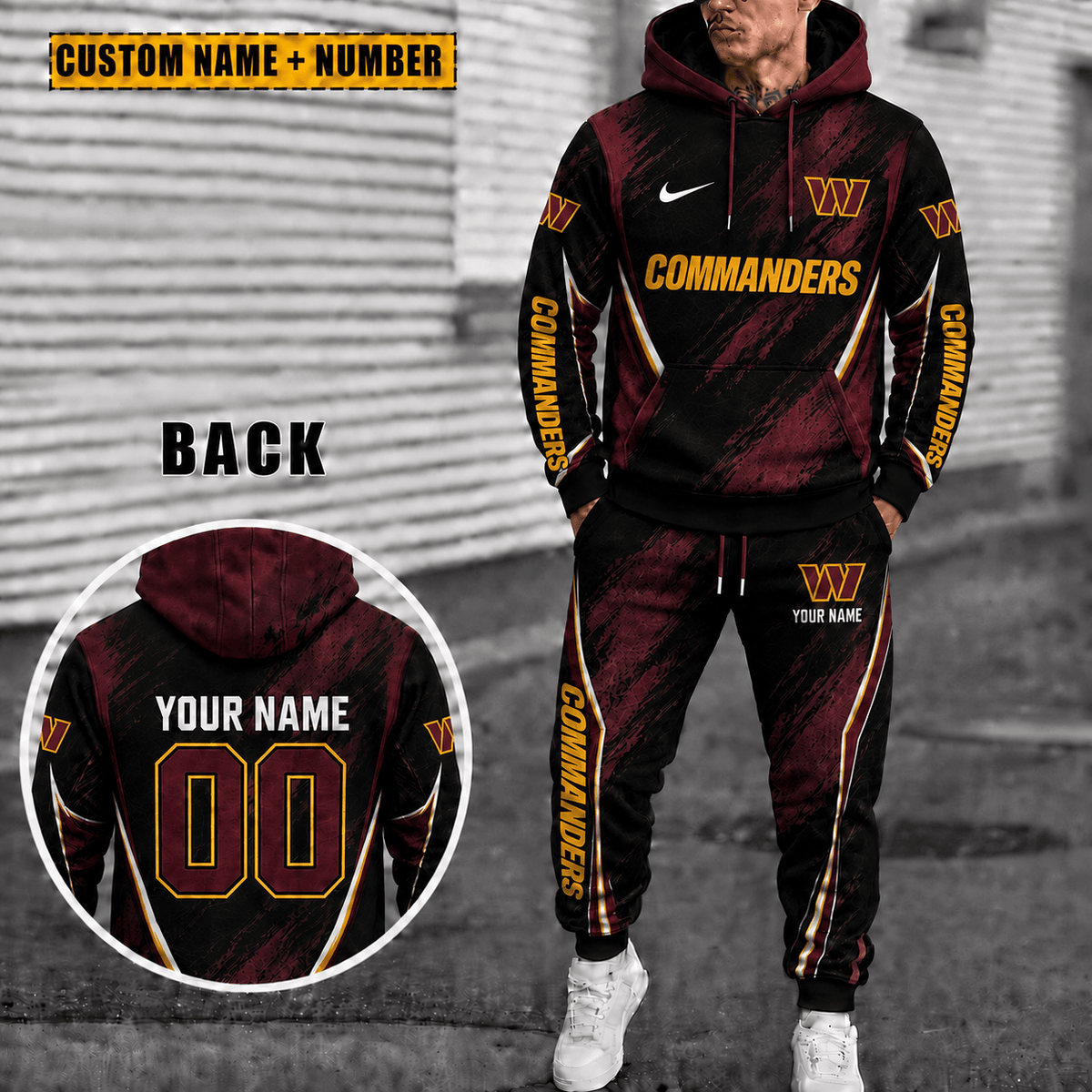 Washington Commanders Personalized Combo Sweatpants And Hoodie Gift For Fan VAN6631