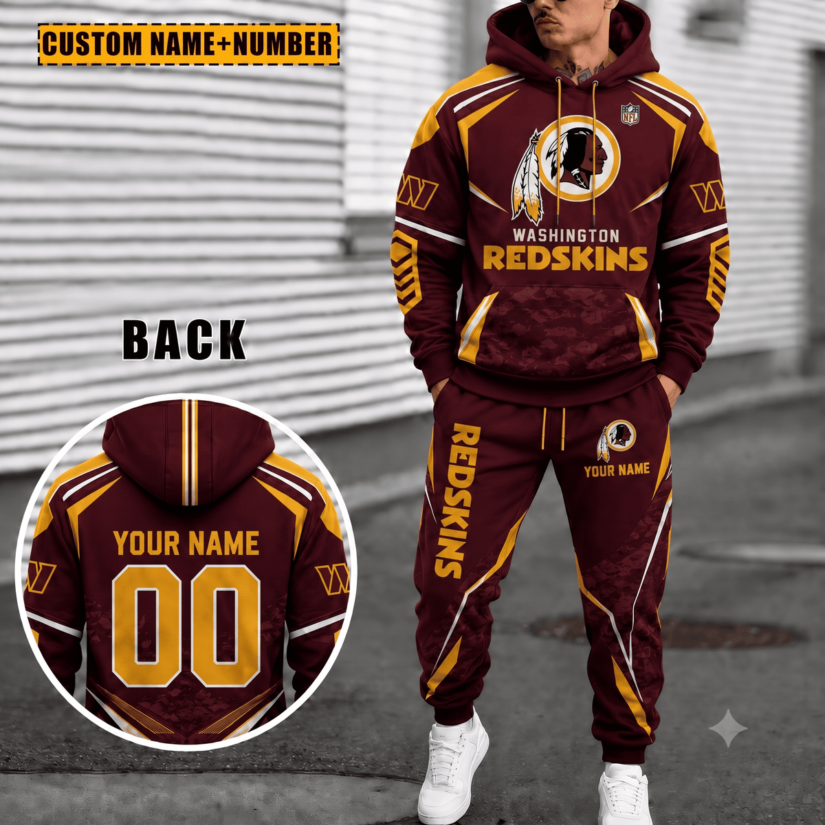 Washington Redskins Personalized Combo Sweatpants And Hoodie Gift For Fan VAN66812