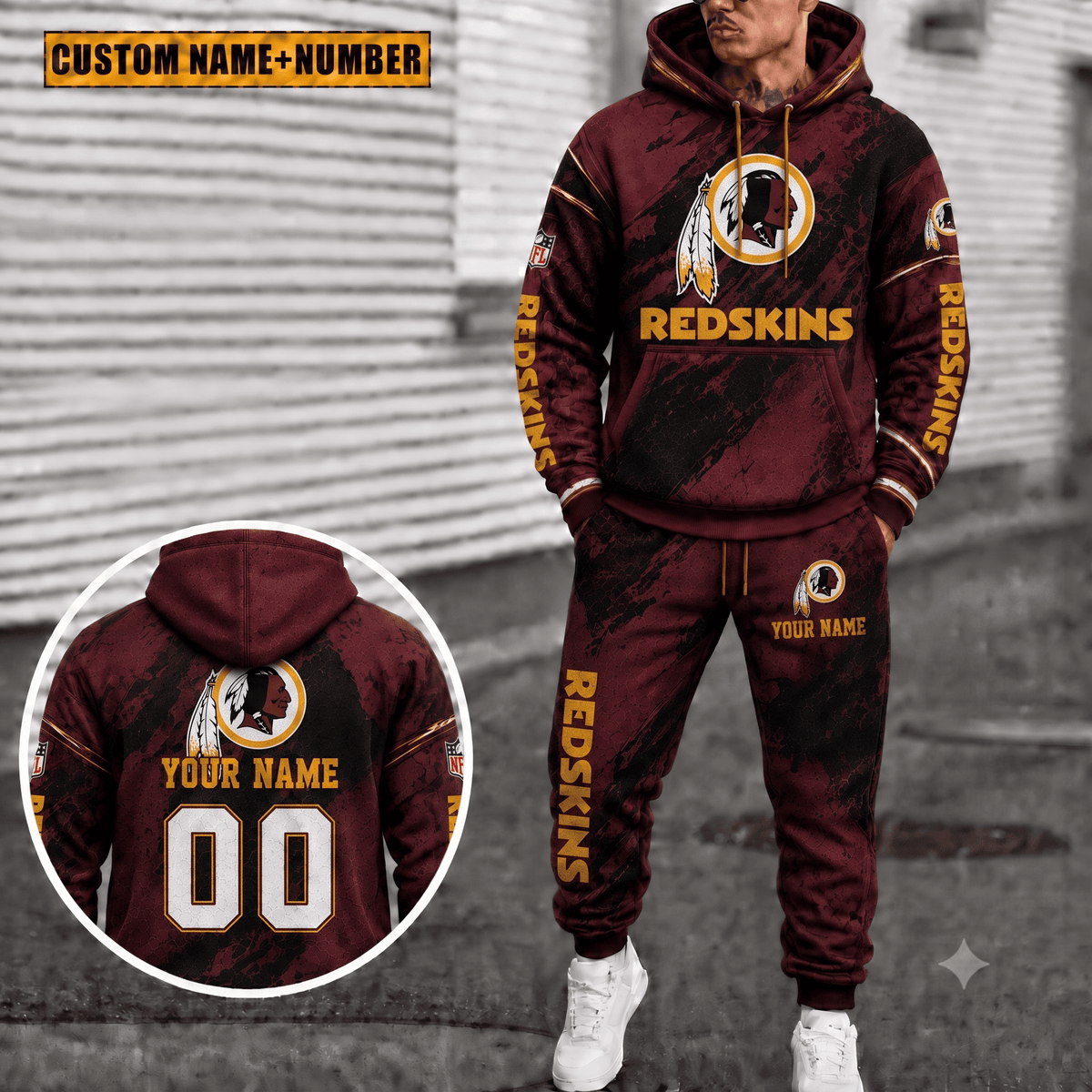 Washington Redskins Personalized Combo Sweatpants And Hoodie Gift For Fan VAN66814