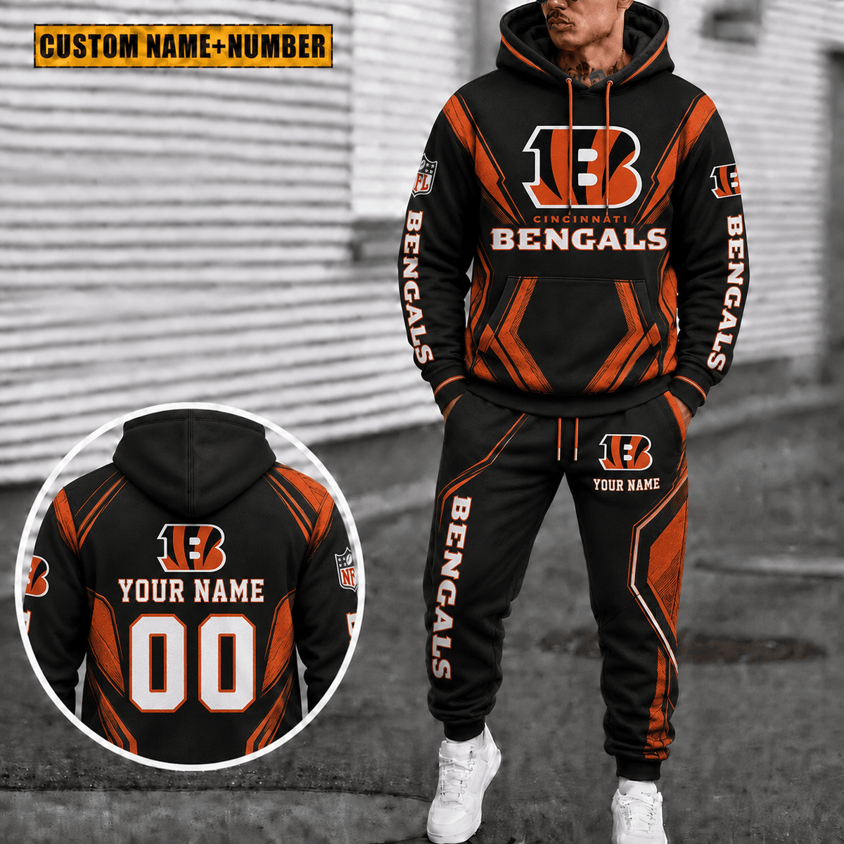 Cincinnati Bengals Personalized Combo Sweatpants And Hoodie Gift For Fan VAN44111