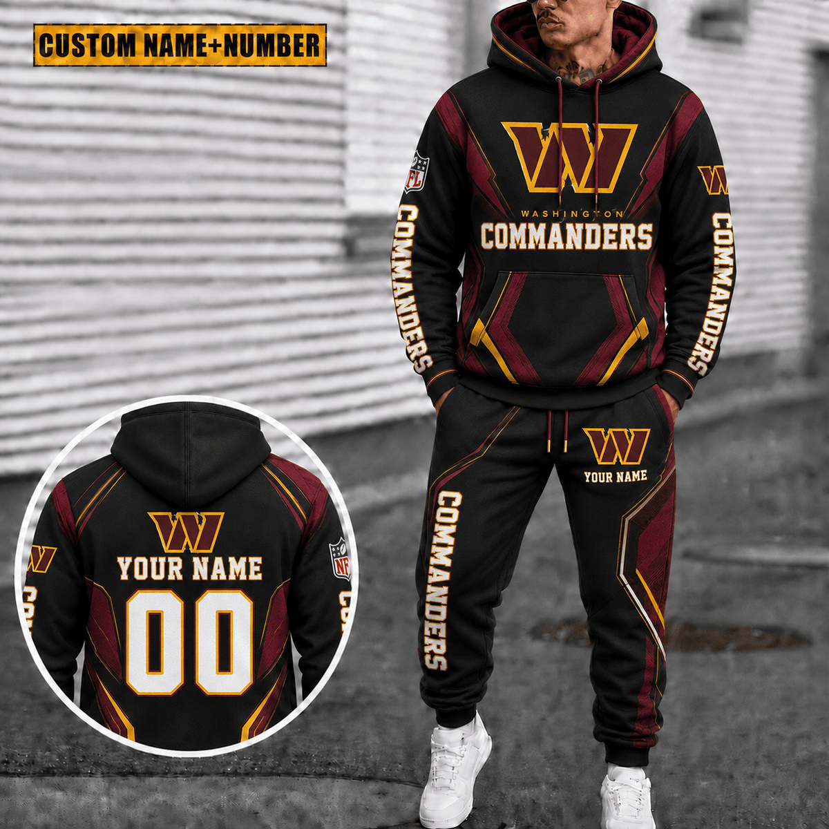 Washington Commanders Personalized Combo Sweatpants And Hoodie Gift For Fan VAN44121