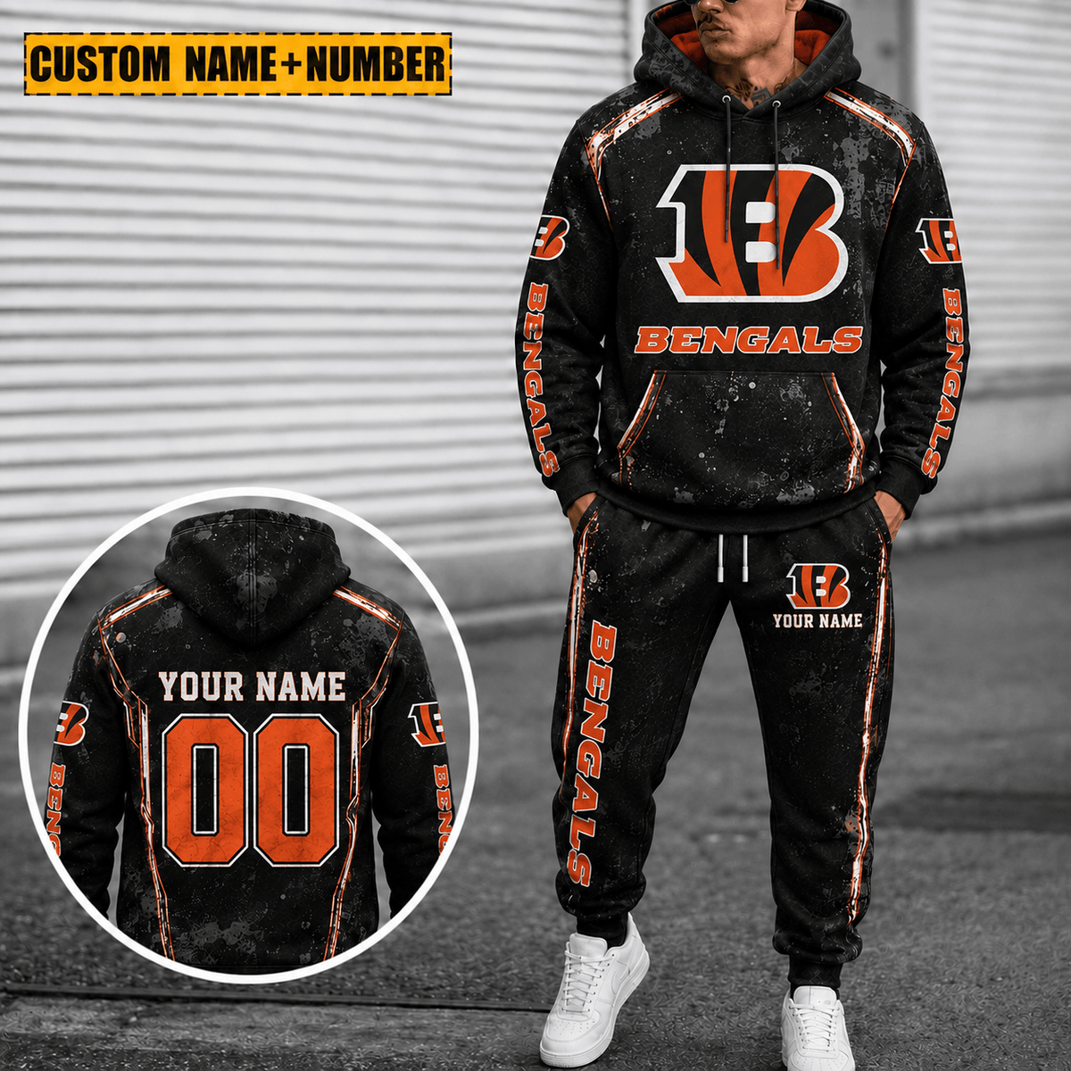 Cincinnati Bengals Personalized Combo Sweatpants And Hoodie Gift For Fan VAN77161