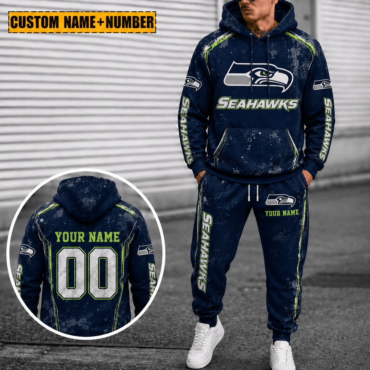 Seattle Seahawks Personalized Combo Sweatpants And Hoodie Gift For Fan VAN77178