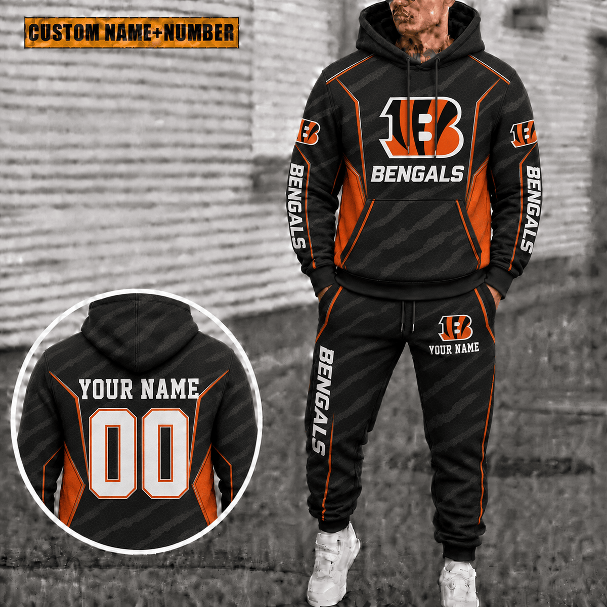 Cincinnati Bengals Personalized Combo Sweatpants And Hoodie Gift For Fan VAN88191
