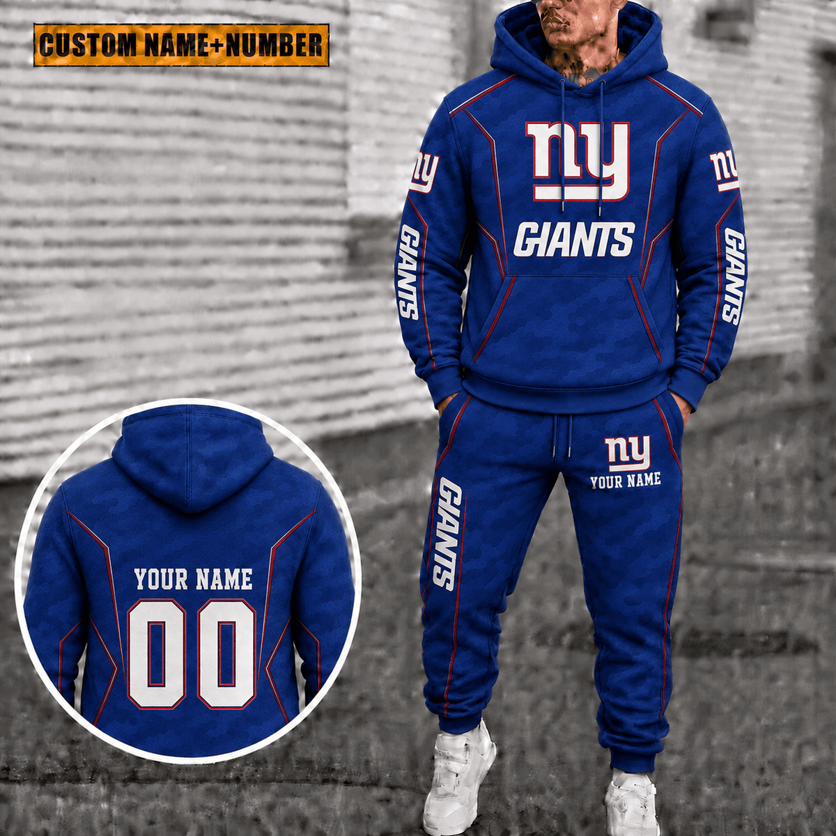New York Giants Personalized Combo Sweatpants And Hoodie Gift For Fan VAN88198