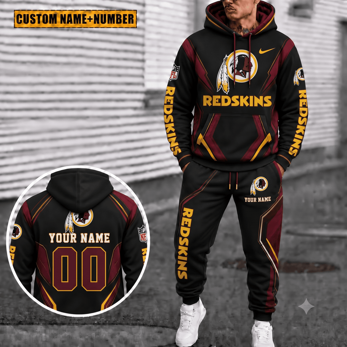 Washington Redskins Personalized Combo Sweatpants And Hoodie Gift For Fan VAN89122