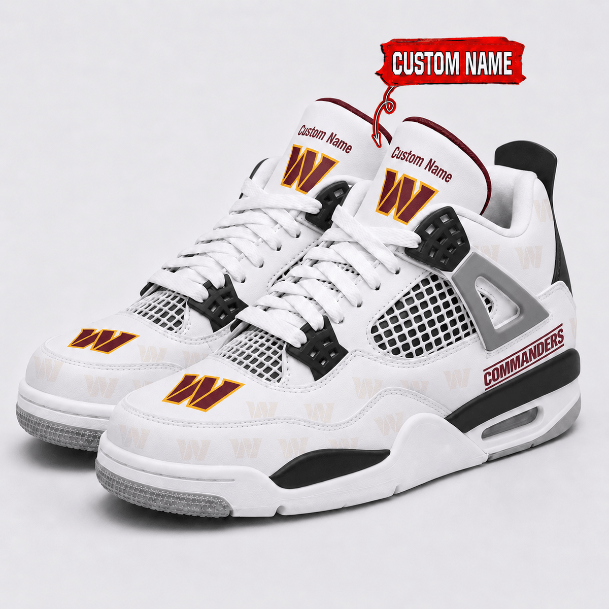 Washington Commanders Personalized AJ4 Sneaker VA347