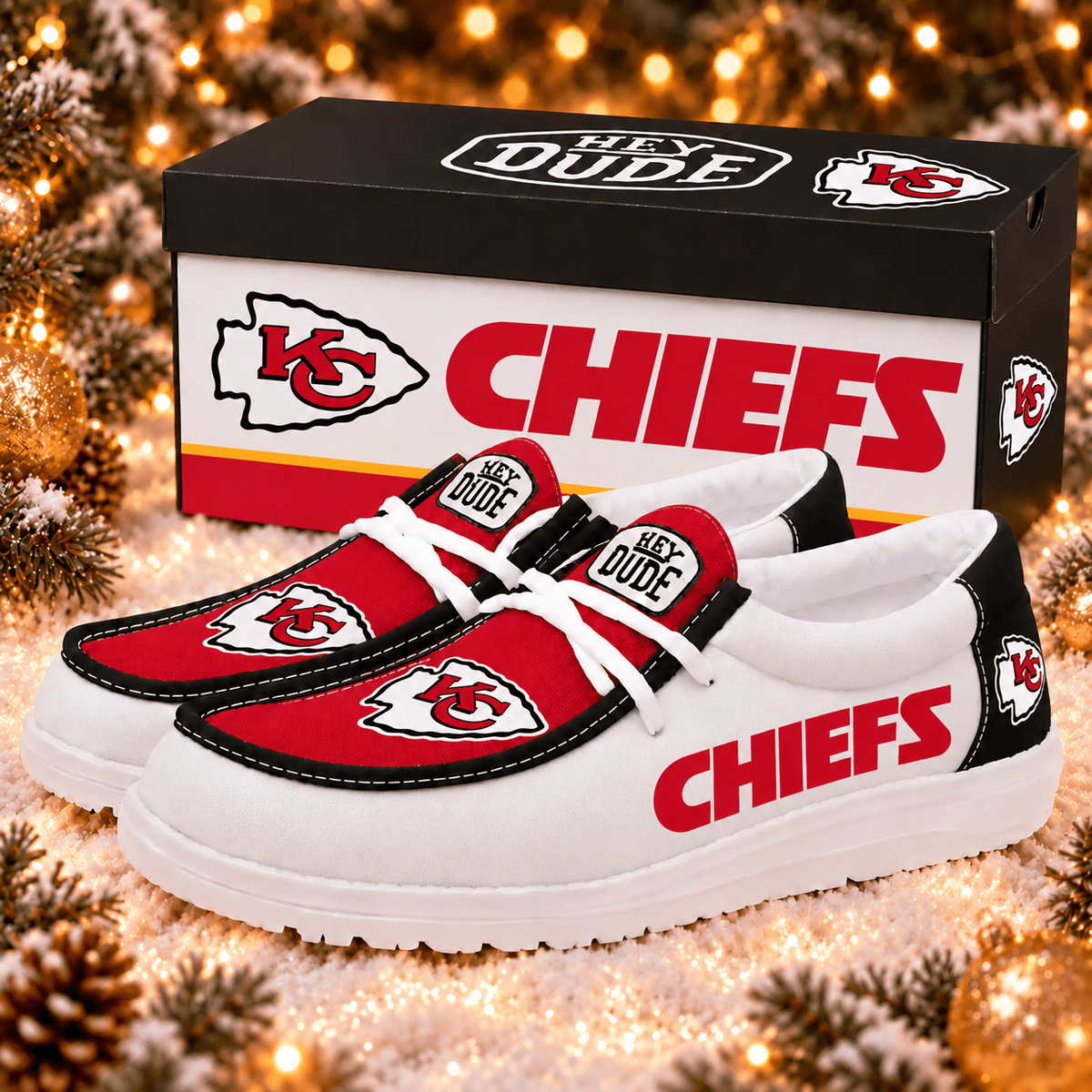 Kansas City Chiefs | Premium NFL Football Field Fan Loafer Shoes - VAN826526