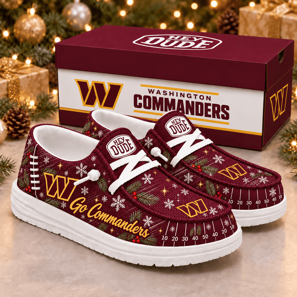 Washington Commanders | Premium NFL Football Field Fan Loafer Shoes - VAN64621
