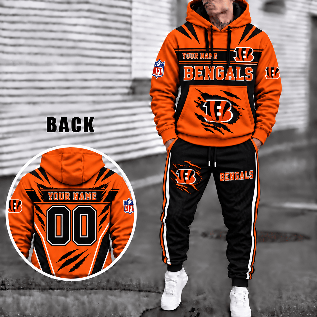 Cincinnati Bengals Personalized Combo Sweatpants And Hoodie Gift For Fan VAN59215