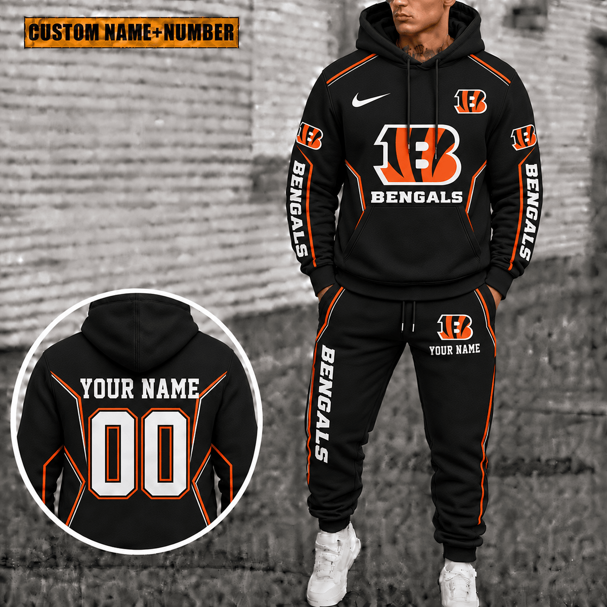 Cincinnati Bengals Personalized Combo Sweatpants And Hoodie Gift For Fan VAN1513