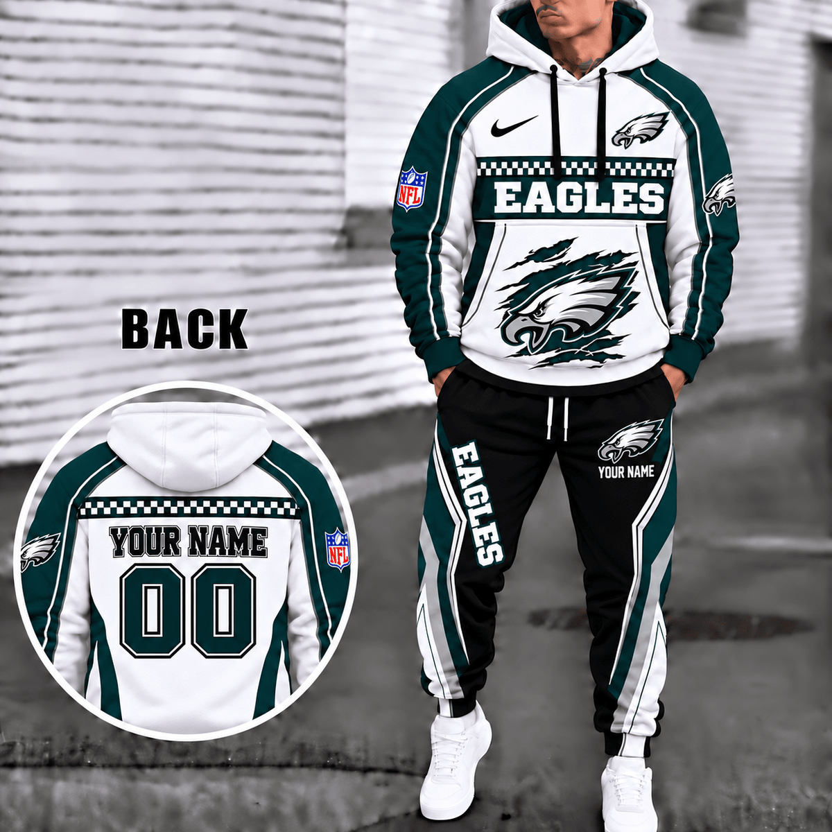 Philadelphia Eagles Personalized Combo Sweatpants And Hoodie VAN23132