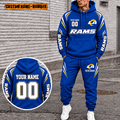 Los Angeles Rams Personalized Combo Sweatpants And Hoodie VAN54232