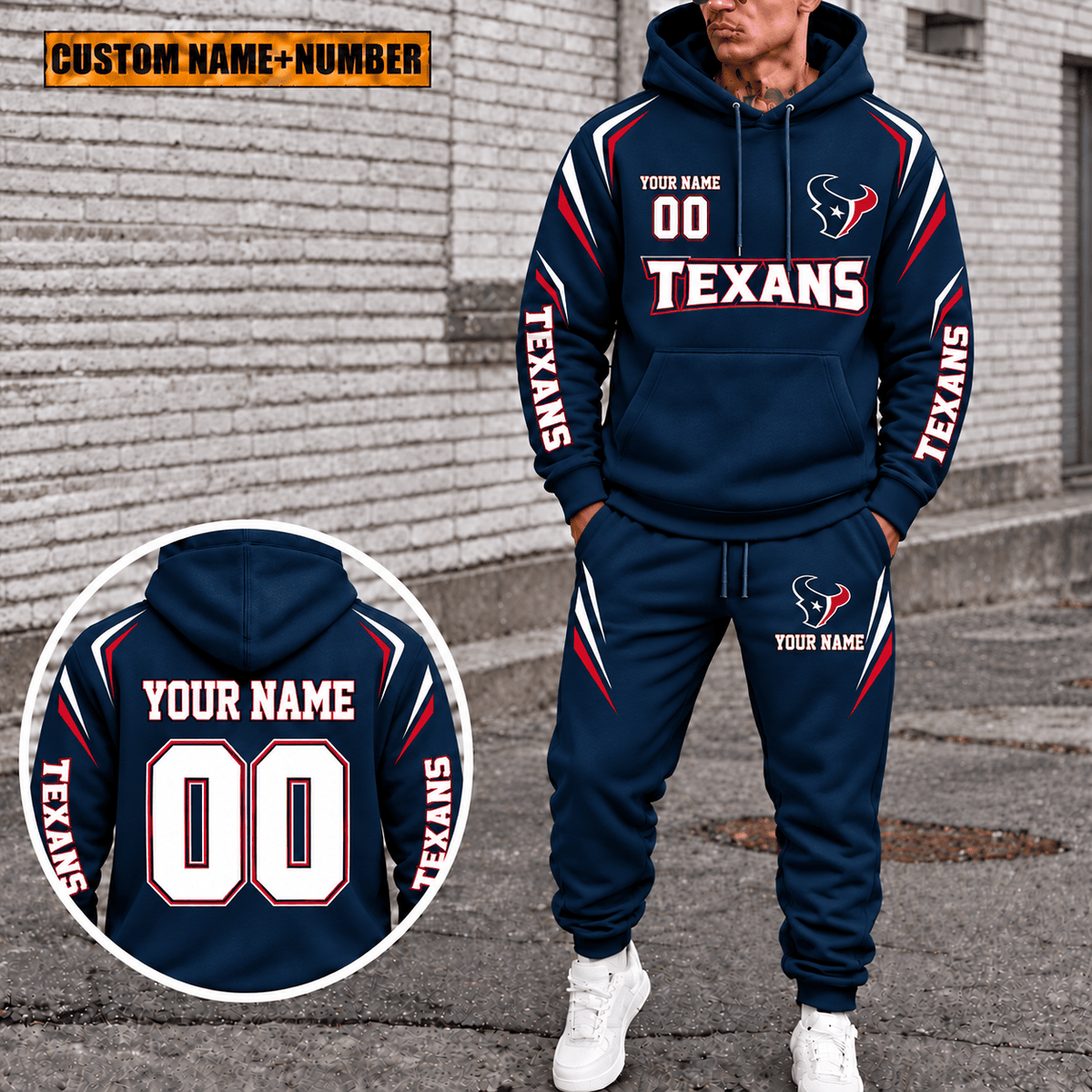 Houston Texans Personalized Combo Sweatpants And Hoodie VAN54259