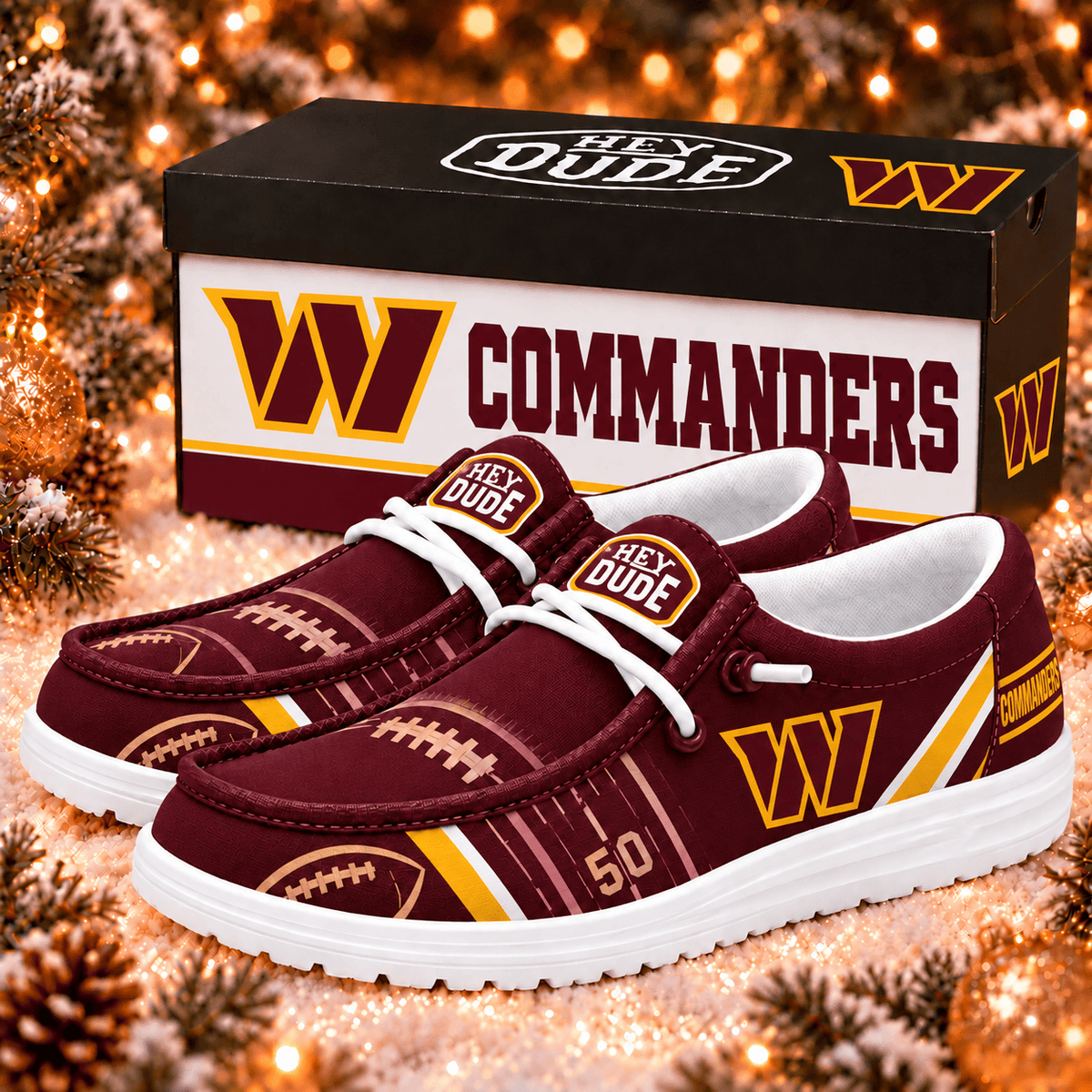 Washington Commanders | Premium NFL Football Field Fan Loafer Shoes - VAN25753