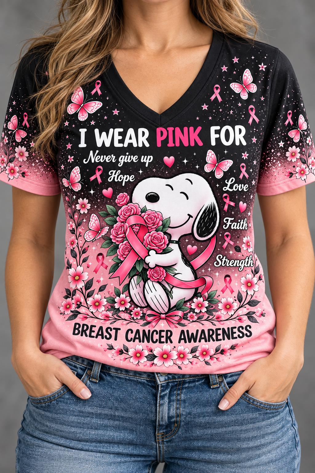 Women's Breast Cancer Shirt - SNPB011026M1