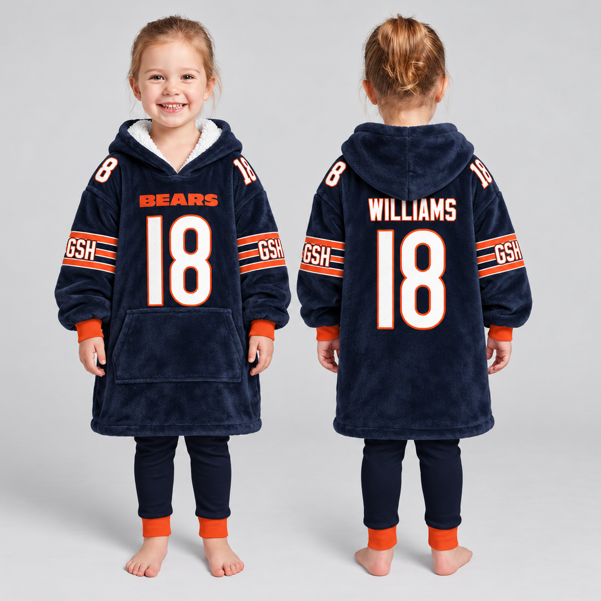 Chicago B. Football CW 18! Unisex Blanket Hoodie - Chicago1410