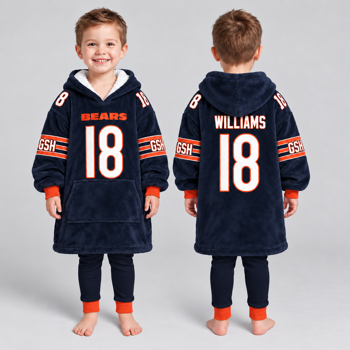 Chicago B. Football CW 18! Unisex Blanket Hoodie - Chicago1410