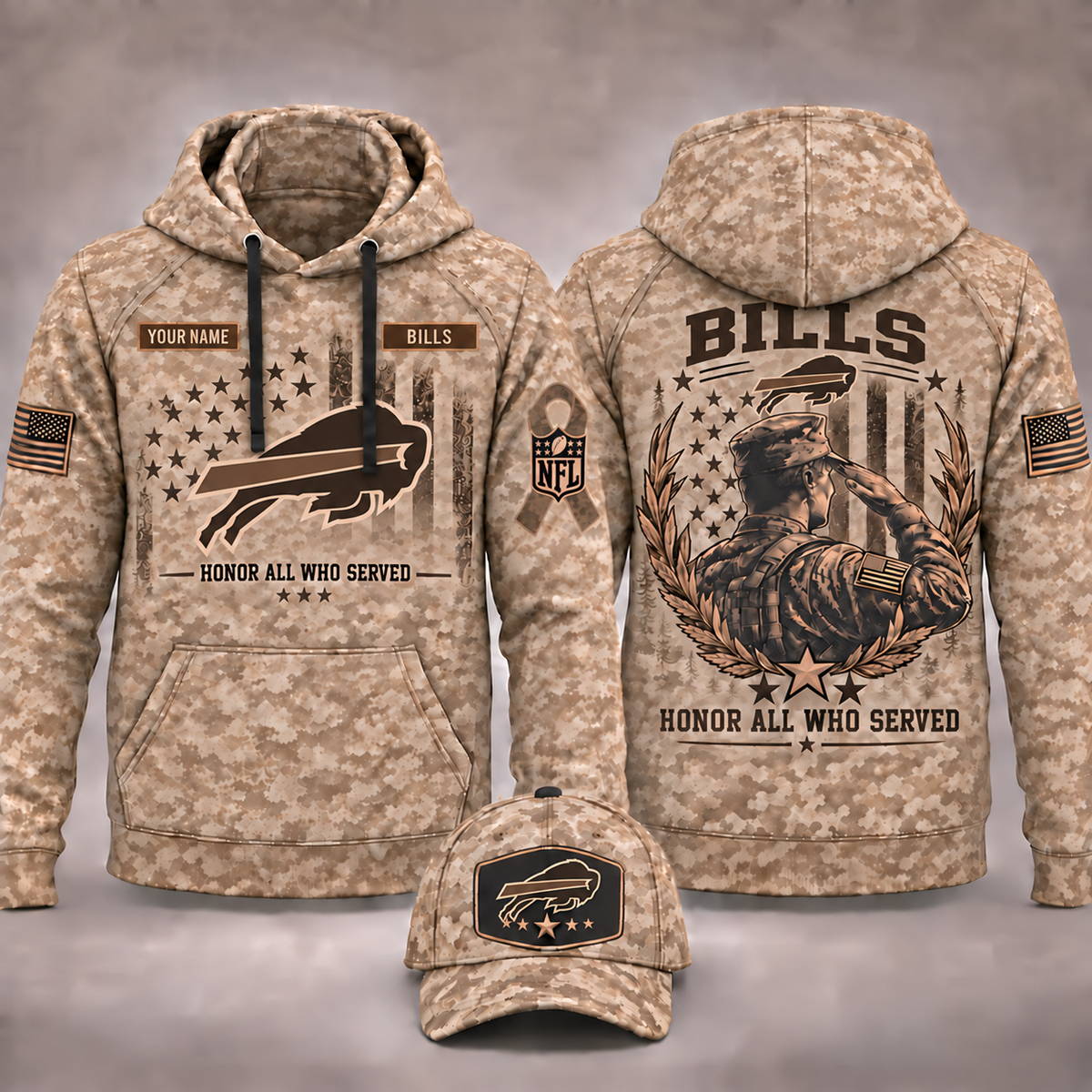 Bills x Veteran Day Limited Edition Personalized Hoodie - BIB280926M1