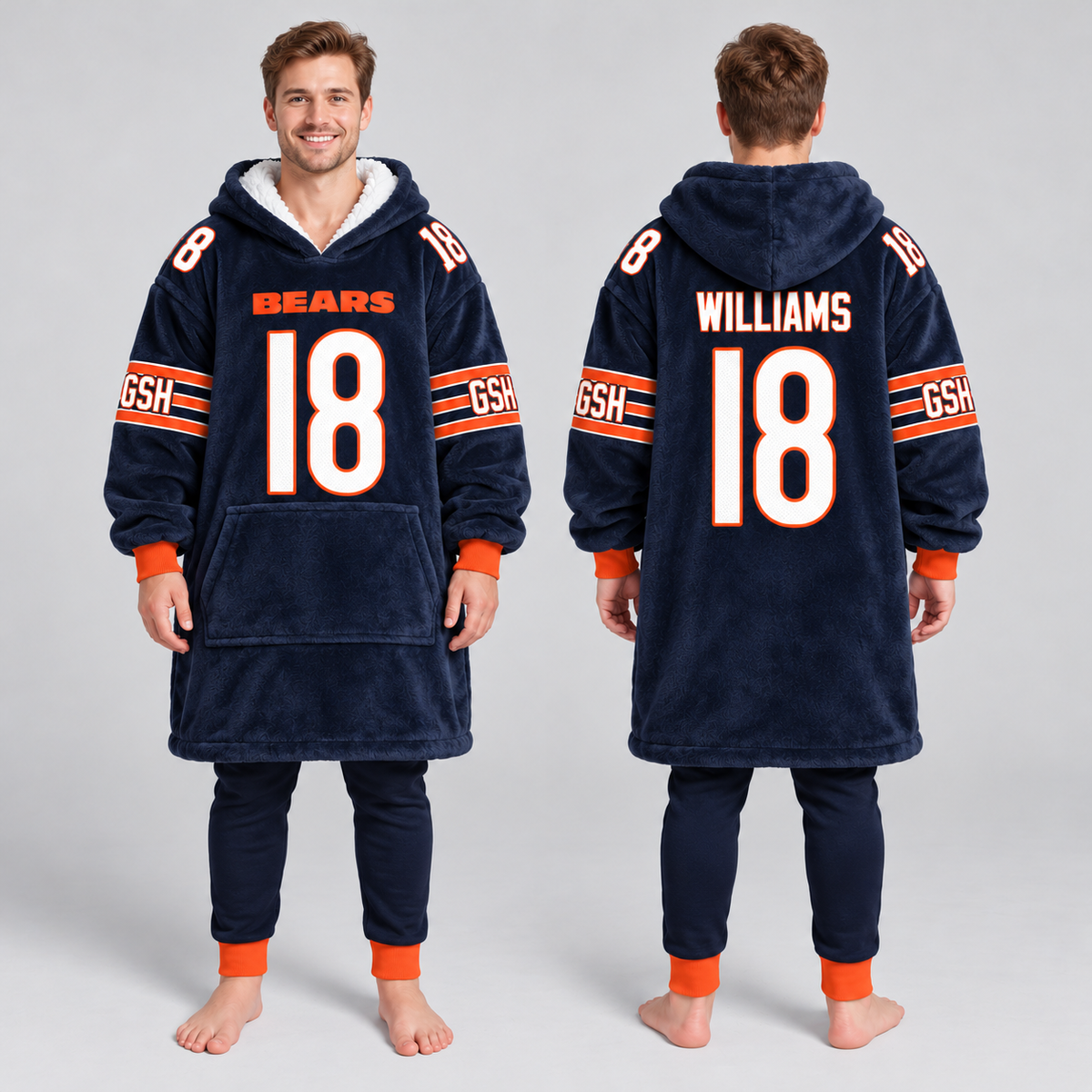 Chicago B. Football CW 18! Unisex Blanket Hoodie - Chicago1410