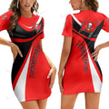 Tampa Bay Buccaneers Short Sleeve Bodycon Mini Dress BG336