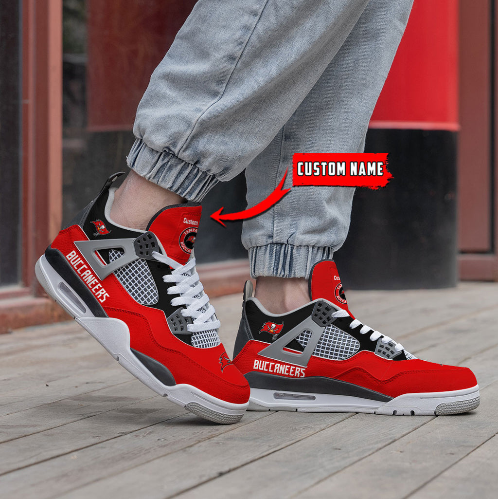 Tampa Bay Buccaneers Personalized AJ4 Sneaker BG38