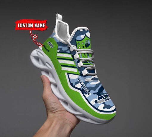 Seattle Seahawks Personalized Yezy Running Sneakers BG233